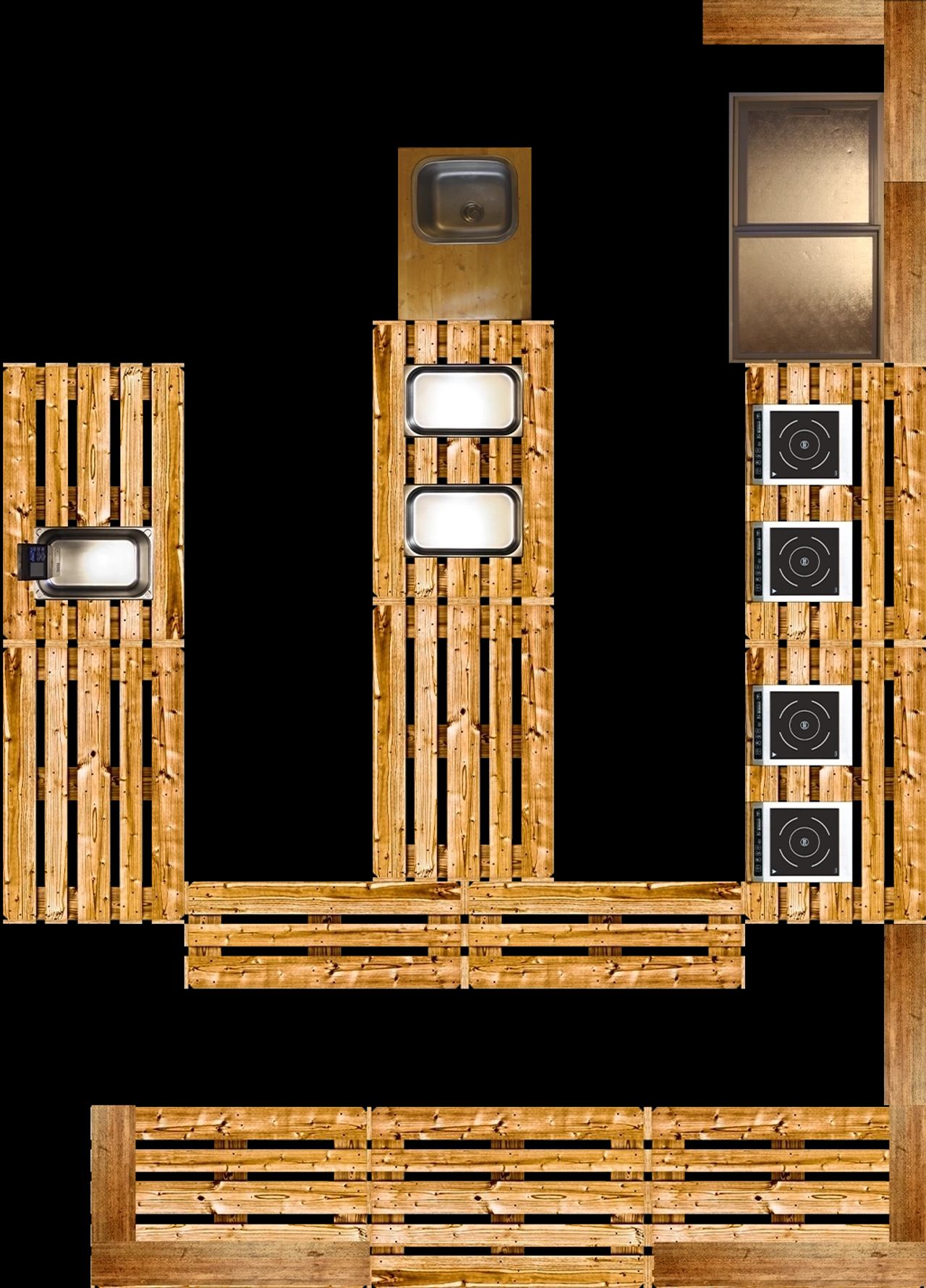 Crazywoodz Genusswelten 2017 Wenn Köche Küchen planen und bauen”. Deine mobile Outdoor Paletten Küche für jede Veranstaltung.