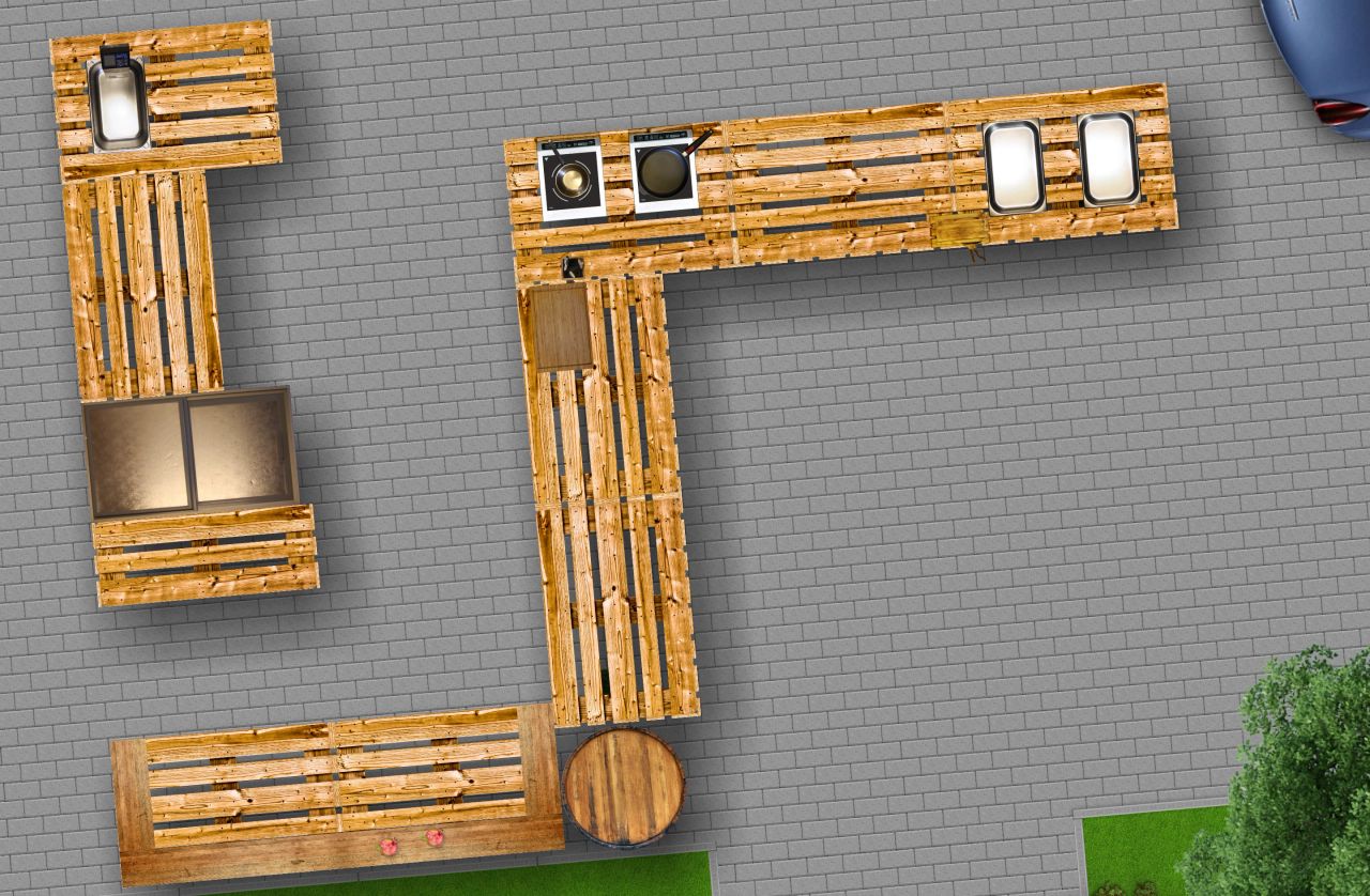 Crazywoodz Genusswelten 2017 Wenn Köche Küchen planen und bauen”. Deine mobile Outdoor Paletten Küche für jede Veranstaltung.
